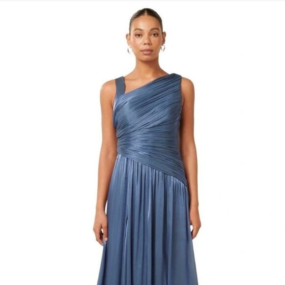 Forever New Metallic Asymmetrical Maxi Dress BNWT - Picture 2 of 8